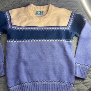 Norsewear Blue and Cream Crewneck Sweater